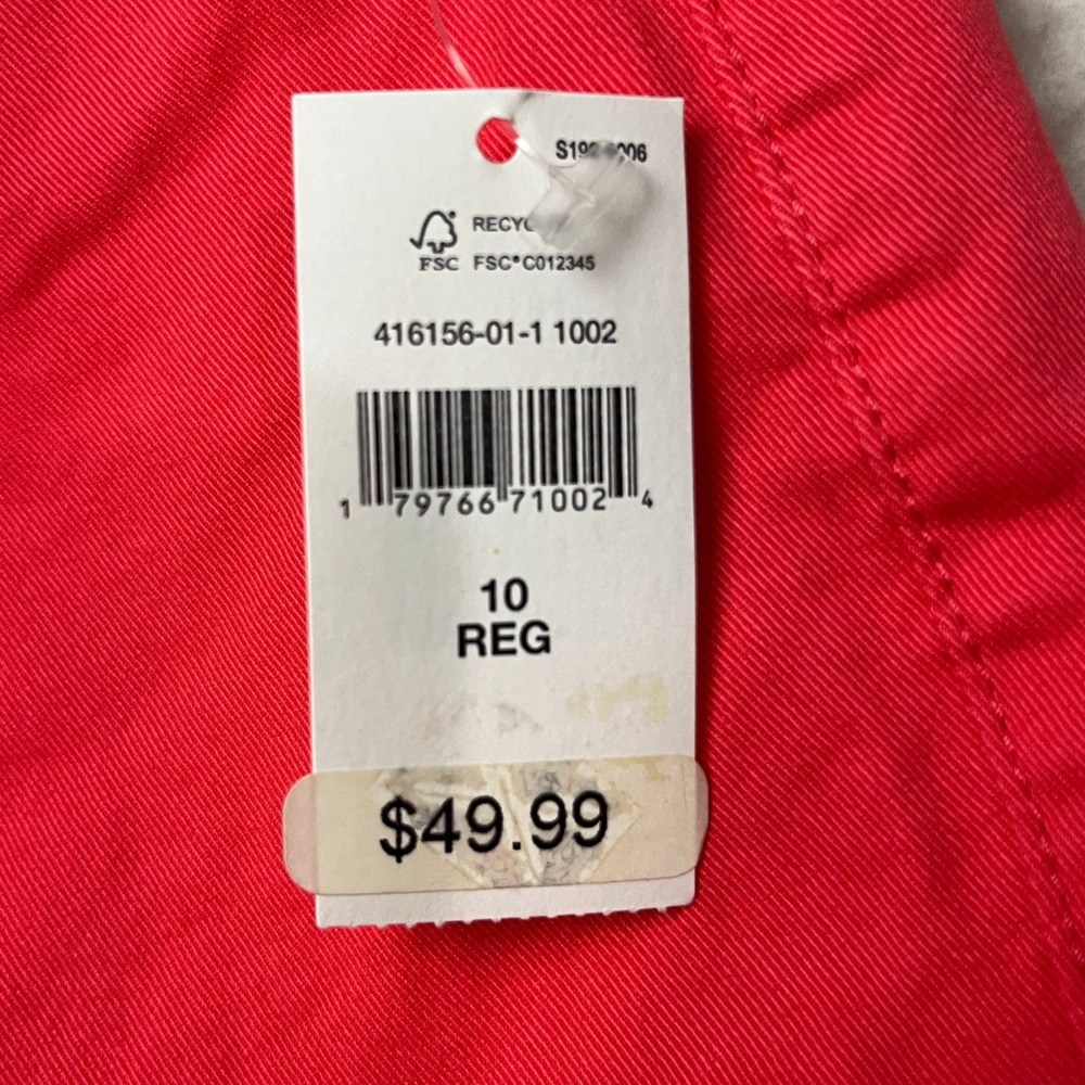 Gap Khakis Slim City Pants Womens 10 Regular Red Chino Trousers 416156-01-1 - Picture 4 of 13